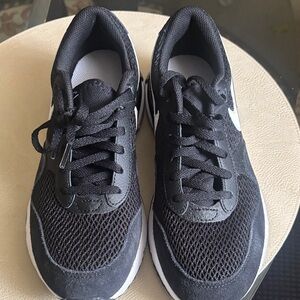 Nike Black and White Mesh Suede Sneakers